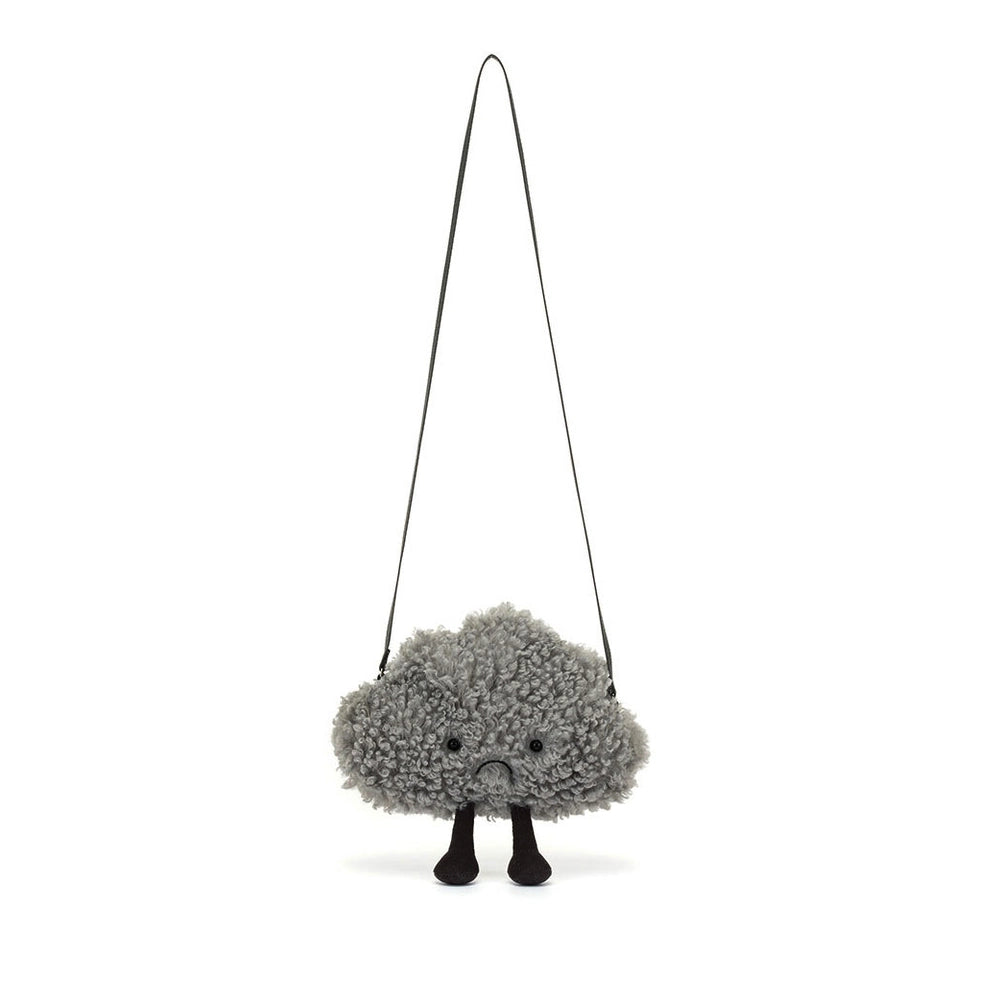 Jellycat Amuseable Storm Cloud Bag - Soft Plush Cloud-Shaped Handbag for Women & Girls | Unique Gift for Rainy Days, Themed Parties & Everyday Use