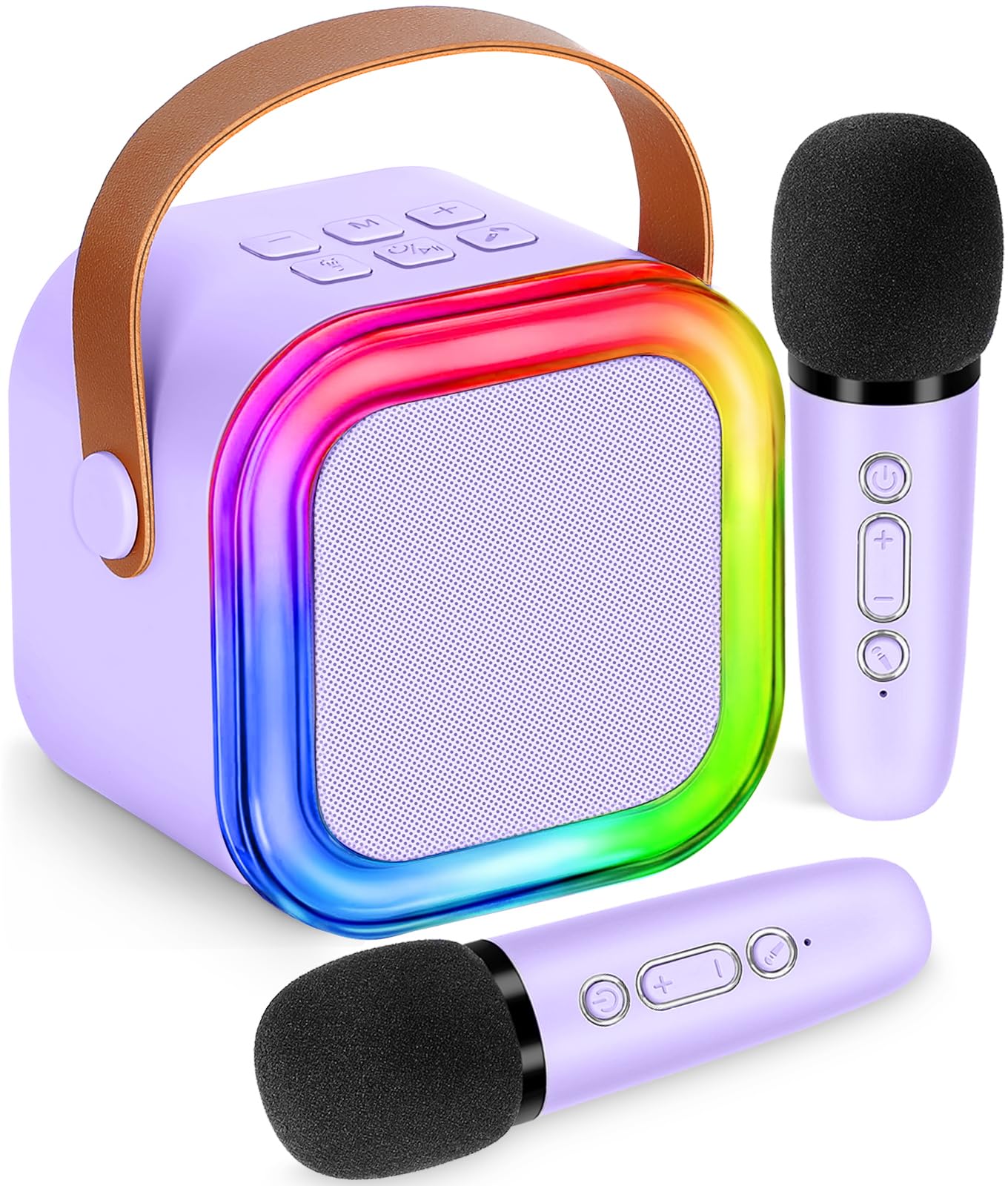 **Wireless Mini Karaoke Machine for Kids - Portable Bluetooth Microphone Toy for Girls Age 4-10, Purple (Perfect Birthday Gift & Singing Practice for Home, Parties & Travel)**