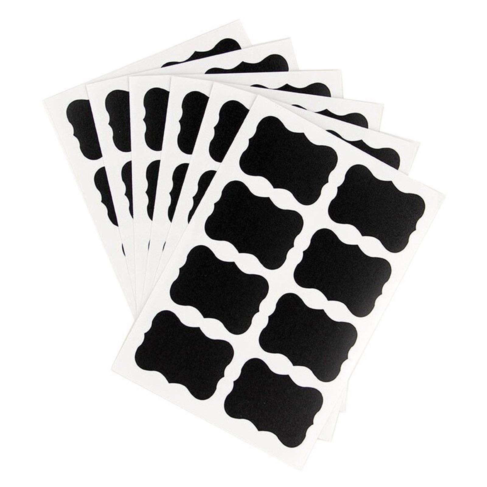 48Pcs Blackboard Sticker Labels Set - Multipurpose Chalkboard Labels for Kitchen Jars, Storage Boxes & Office Supplies - Durable Home Decor Organizers (Black) - Perfect for Pantry Organization, DIY Crafts & Classroom Labeling