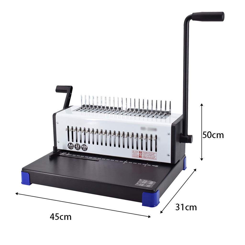 21-Hole Apron Binding Machine for Loose-Leaf Paper - School & Office Supplies, 10-Hole Punch for Documents, Accounting & Financial Records - Perfect for Students, Teachers & Businesses