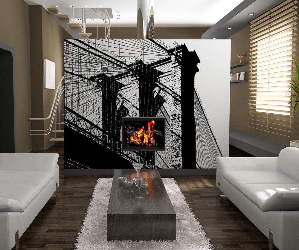 Brooklyn Bridge Vinyl Wall Decal Sticker - Removable Home Decor for Living Room, Bedroom, Office | #OS_AA549