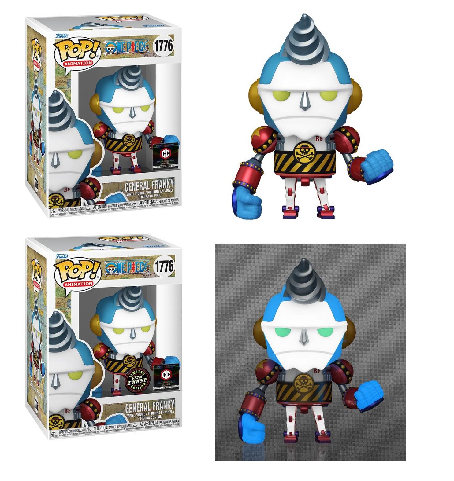 One Piece General Franky Chalice Pop Vinyl Figure - Anime Collectible for Fans, Perfect for Display & Gift Giving - Living Room, Office, Game Room Decor