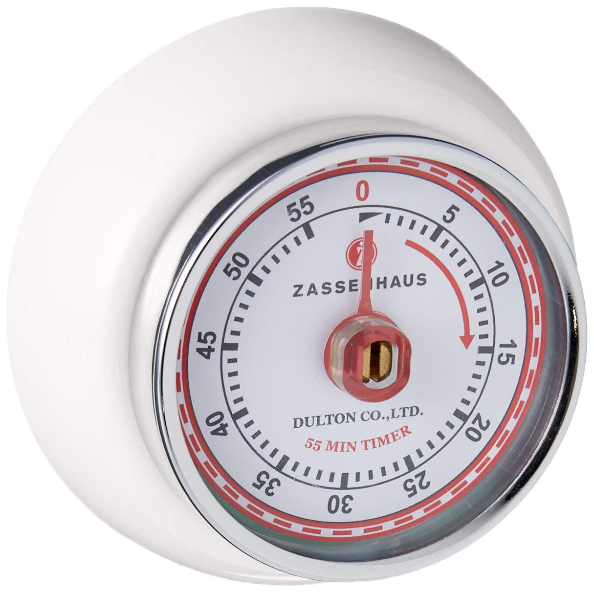 Zassenhaus 72242 - Speed Kitchen Timer, White - Perfect for Cooking, Baking & Meal Prep