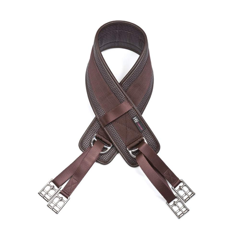 Humane Waffle Girth (52in) - Comfortable Brown Horse Girth for English & Western Riding - Perfect for Trail Riding, Dressage, and Show Jumping