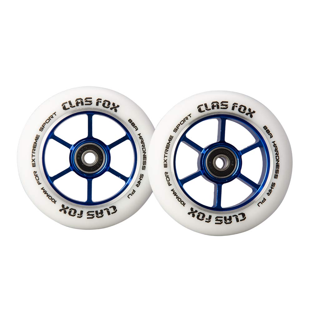 Pro Stunt Scooter Wheels 100mm with ABEC-9 Bearings & CNC Metal Core - High Performance Gravity Wheels (2-Pack) for Extreme Tricks, Park Riding & Freestyle Scooting
