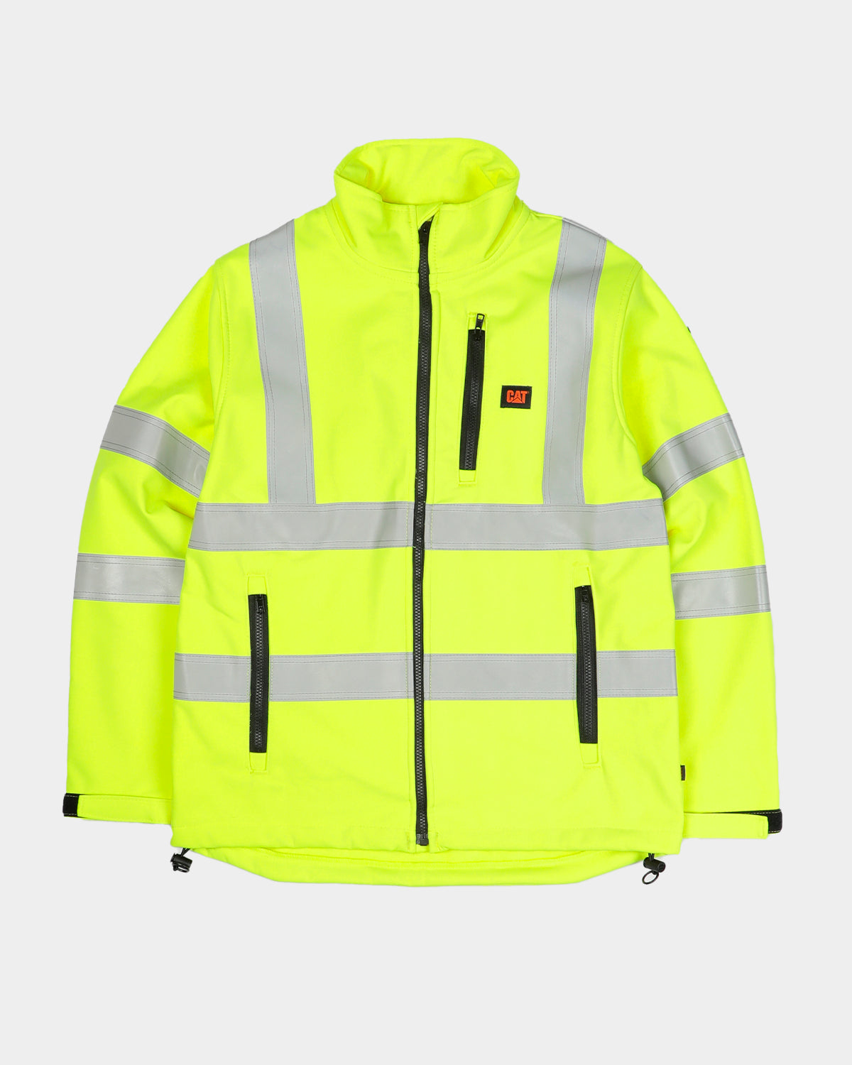 High Visibility Men's Softshell Jacket - Waterproof & Windproof Reflective Safety Jacket for Outdoor Work, Running & Cycling
