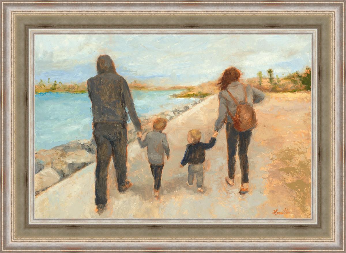 Family Walk On The Beach - Comfortable & Stylish Beach Sandals for Women, Men and Kids | Perfect for Summer Vacations, Seaside Strolls and Outdoor Adventures