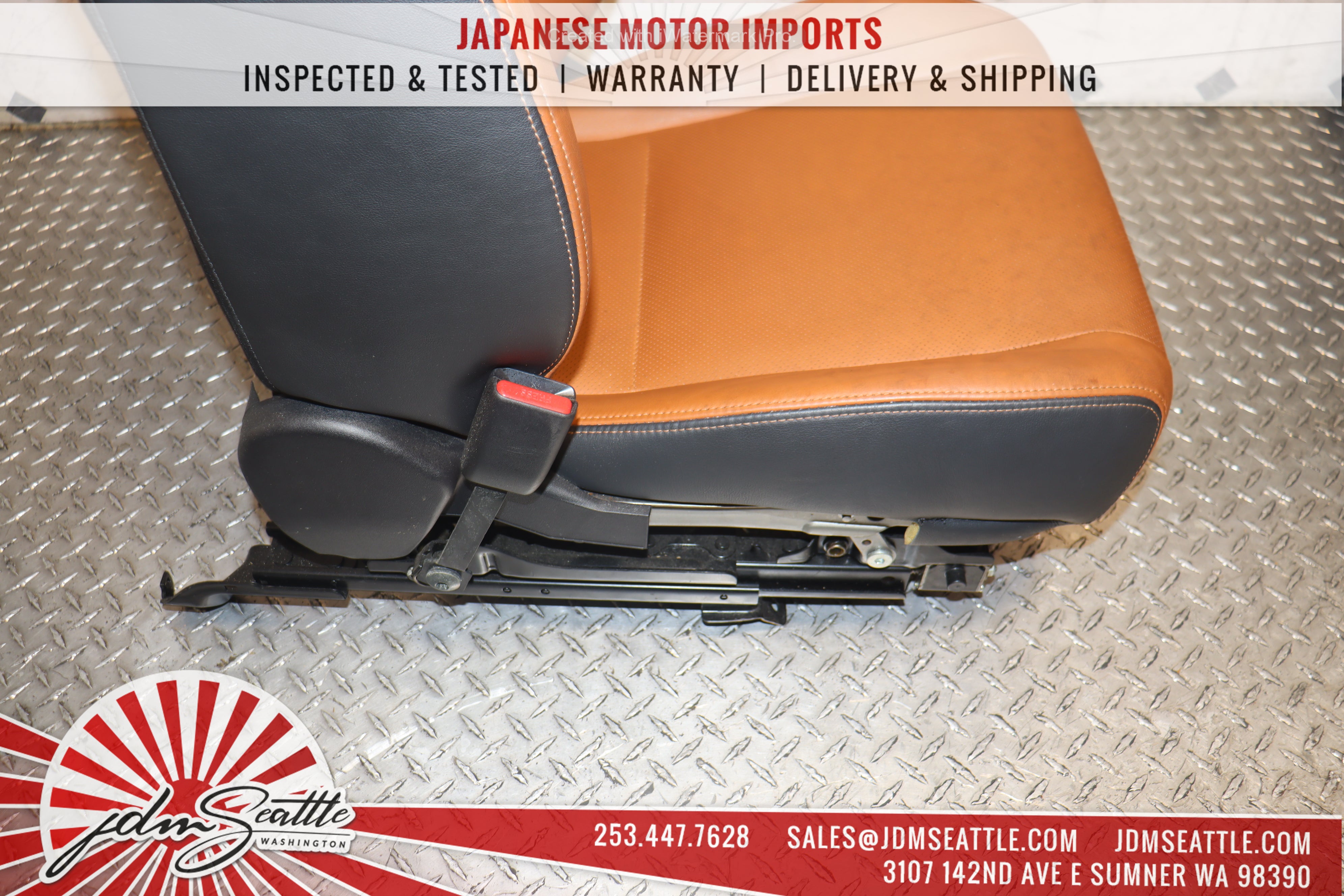 2008-2014 Subaru Impreza WRX STI Premium GRB GVF Complete Leather Power Seats Set with Steering Wheel - Front & Rear Seats for JDM Car Enthusiasts | Perfect for Upgrades & Restorations