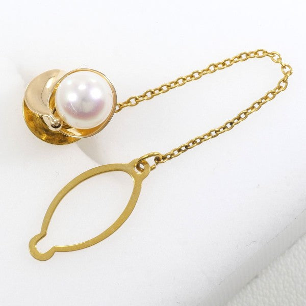 18K Yellow Gold Pearl Pin Brooch for Women - Elegant Vintage Pearl Jewelry for Weddings, Parties & Special Occasions