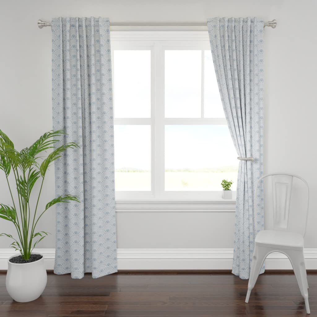 Sunshine Blue Modern Geometric Baby Art Deco Sky Print Custom Curtain Panel - 108
