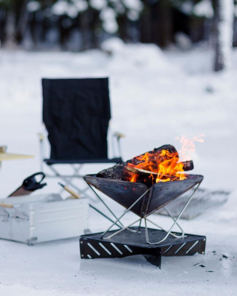 Portable Fireplace for Camping & Outdoor - Pack & Carry L Fire Pit for Backyard, Patio, and Picnic - Lightweight & Easy to Transport for Bonfires and Gatherings