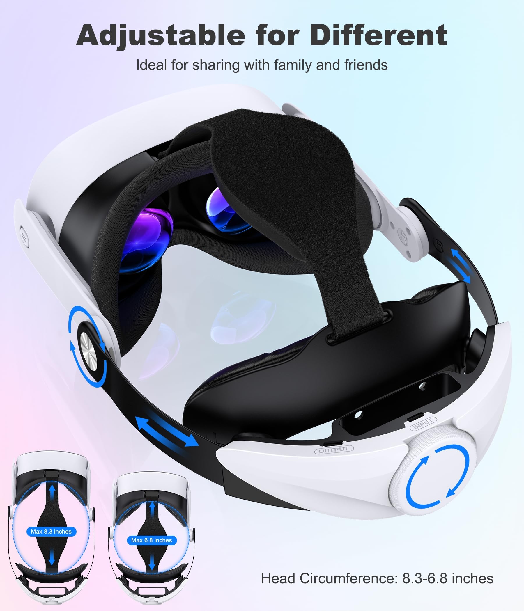 Meta Quest 2/Quest 3/Quest Pro Comfort Head Strap - Adjustable VR Headset Accessory with Soft Cushion for Enhanced Support & Pressure Relief | Perfect for Long Gaming Sessions & VR Experiences