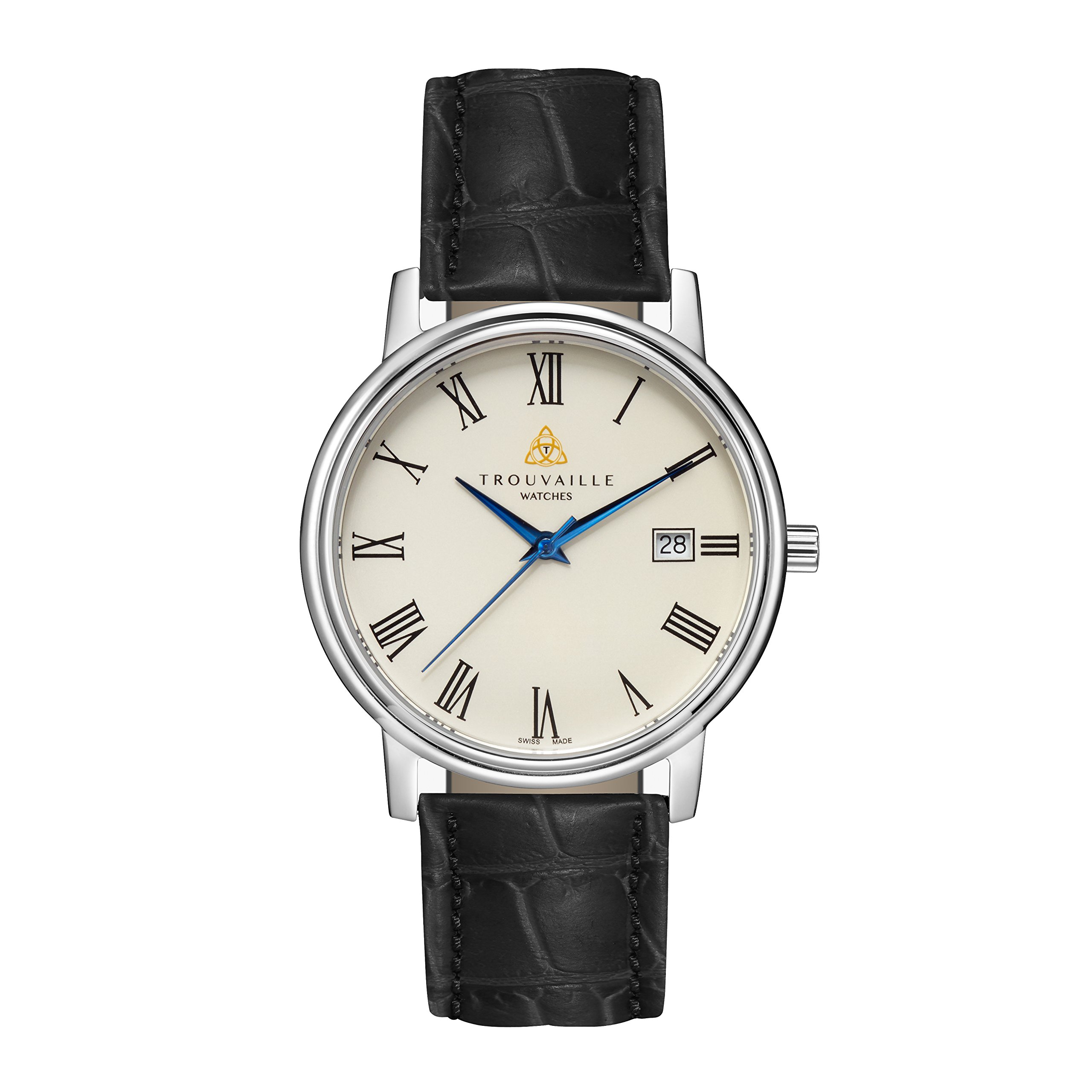 Trouvaille Classic Roman Numerals Watch - Elegant Minimalist Design for Men & Women - Perfect for Business, Casual & Formal Occasions
