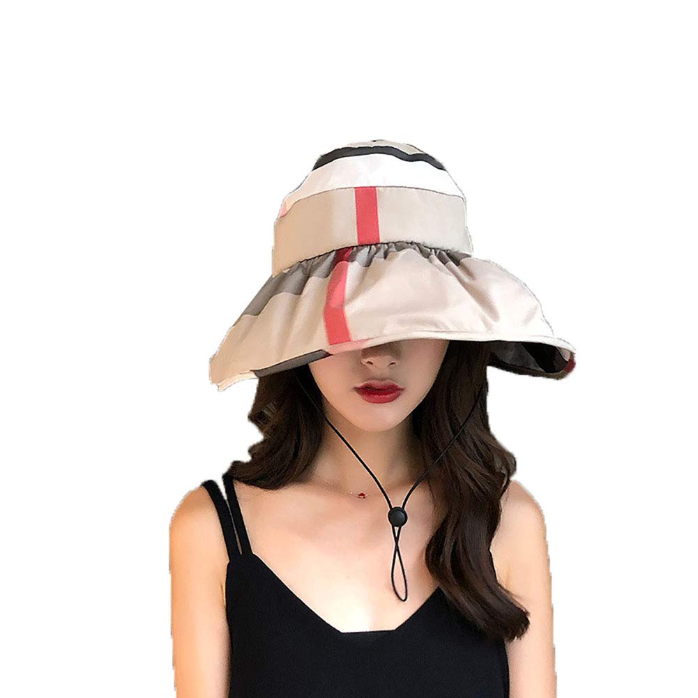ToBe-U Foldable Sun Hat for Women - UPF 50+ UV Protection Wide Brim Beach Hat, Lightweight Summer Sunshade Cap for Outdoor, Travel, and Seaside Activities