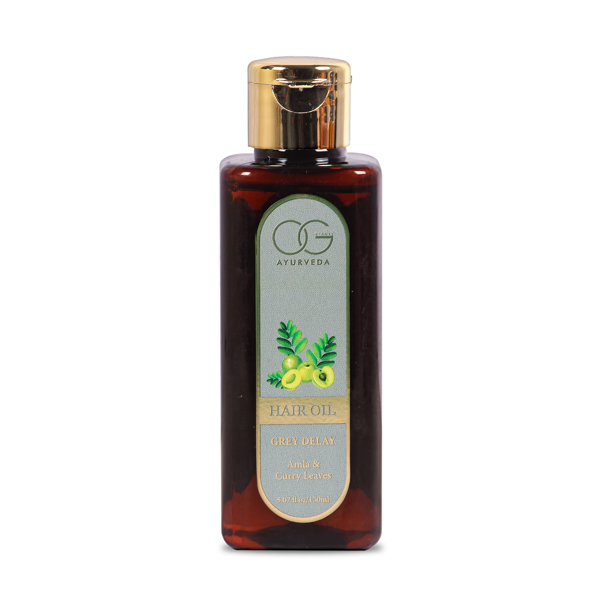 OG BEAUTY Ayurveda Grey Delay Hair Oil - Reduces Premature Greying, Nourishes Hair Roots for Healthier Hair (150ml) | Natural Solution for Men & Women | Perfect for Daily Hair Care & Premature Grey Prevention