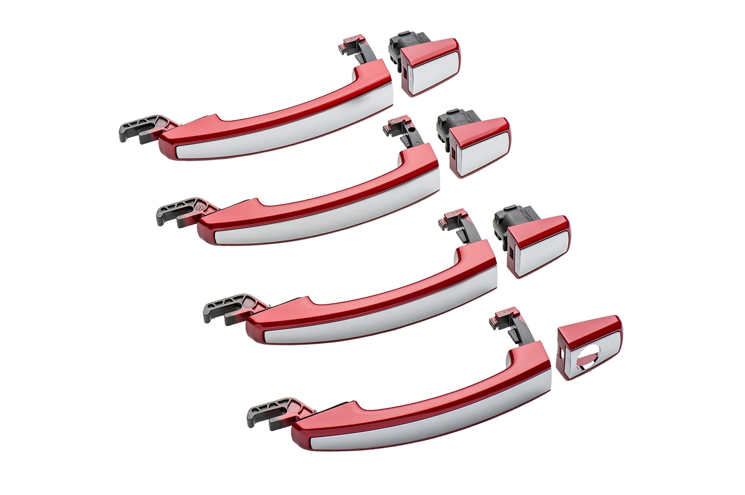 ACDelco GM Accessories 20919352 Claret Red Front & Rear Door Handles with Chrome Strip - Perfect for Chevy, GMC, Buick & Cadillac Vehicle Upgrades