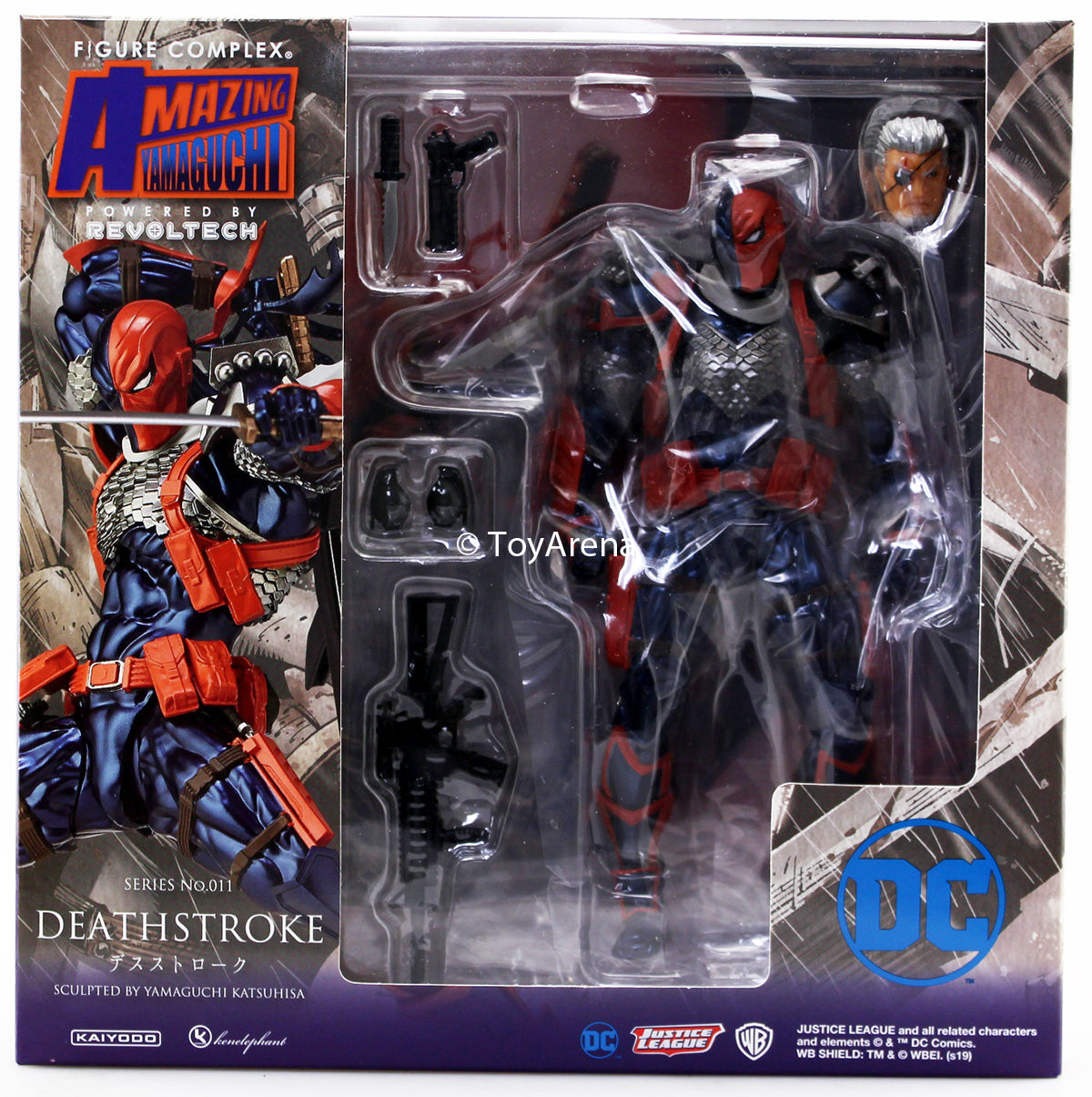 Amazing Yamaguchi Revoltech No. 011 Deathstroke Action Figure - Premium Collectible for DC Comics Fans & Display Showcase