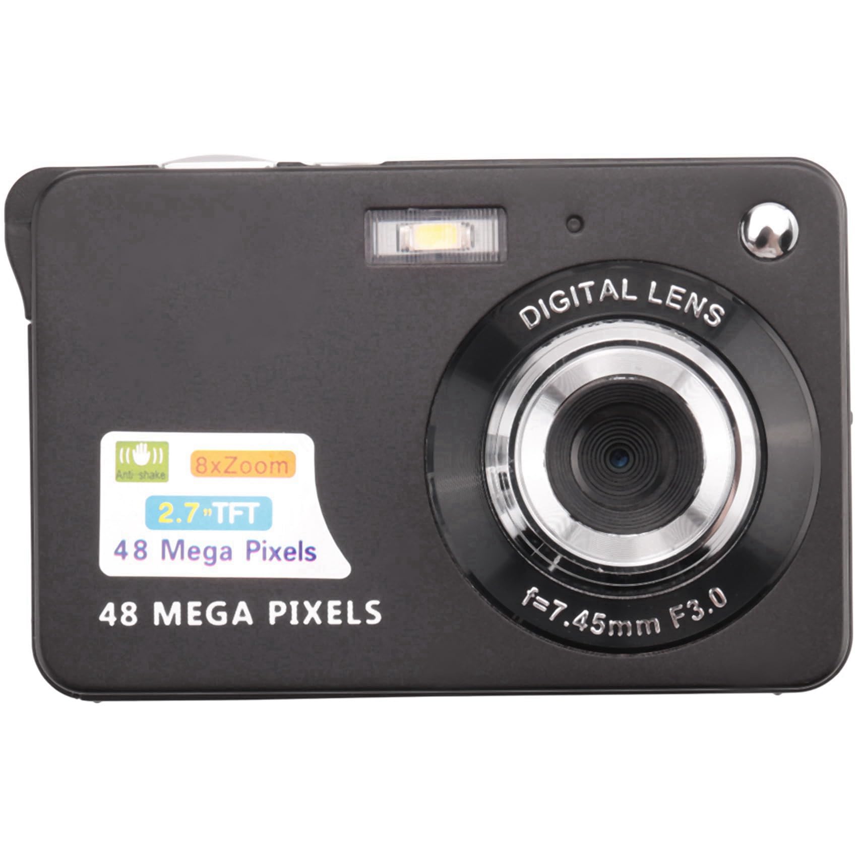 3X Digital Camera with HD Display & Anti-Shake - 2.7 Inch Mini Camcorder for Vlogging, Travel, and Home Videos