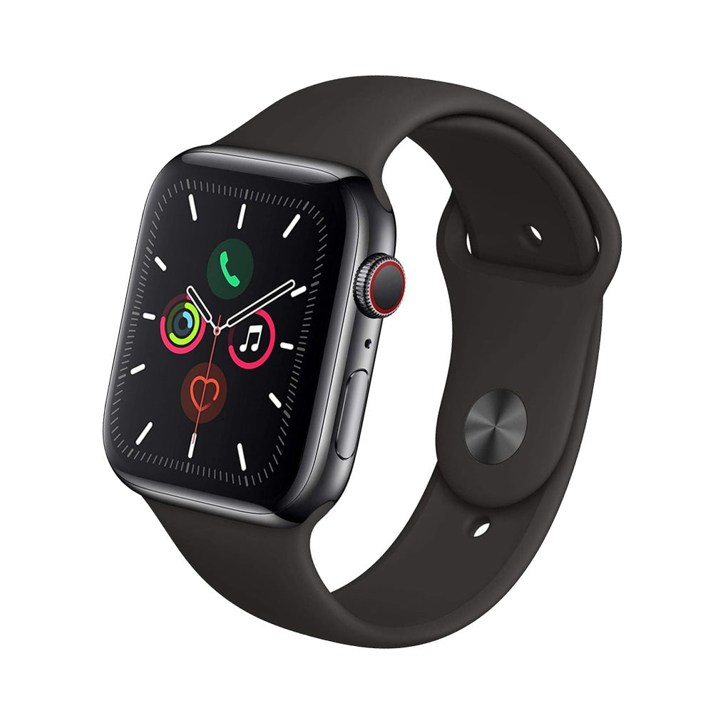Apple Watch Series 5 GPS + Cellular 44mm Aluminum Case - Smartwatch for Fitness Tracking, Heart Rate Monitoring & Calls - Perfect for Running, Swimming & Everyday Use