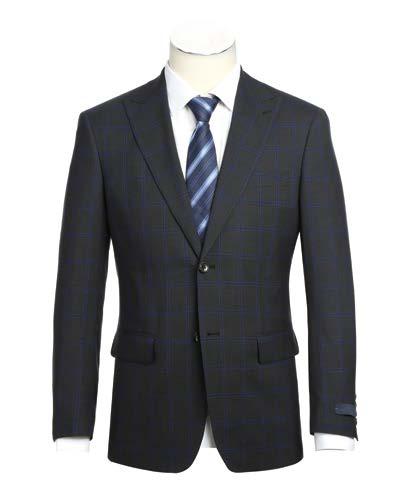 Alessandro Vitello Men's Slim Fit Wool Suit - Premium Business Formal Attire for Weddings, Interviews & Office Wear | Style 566 8