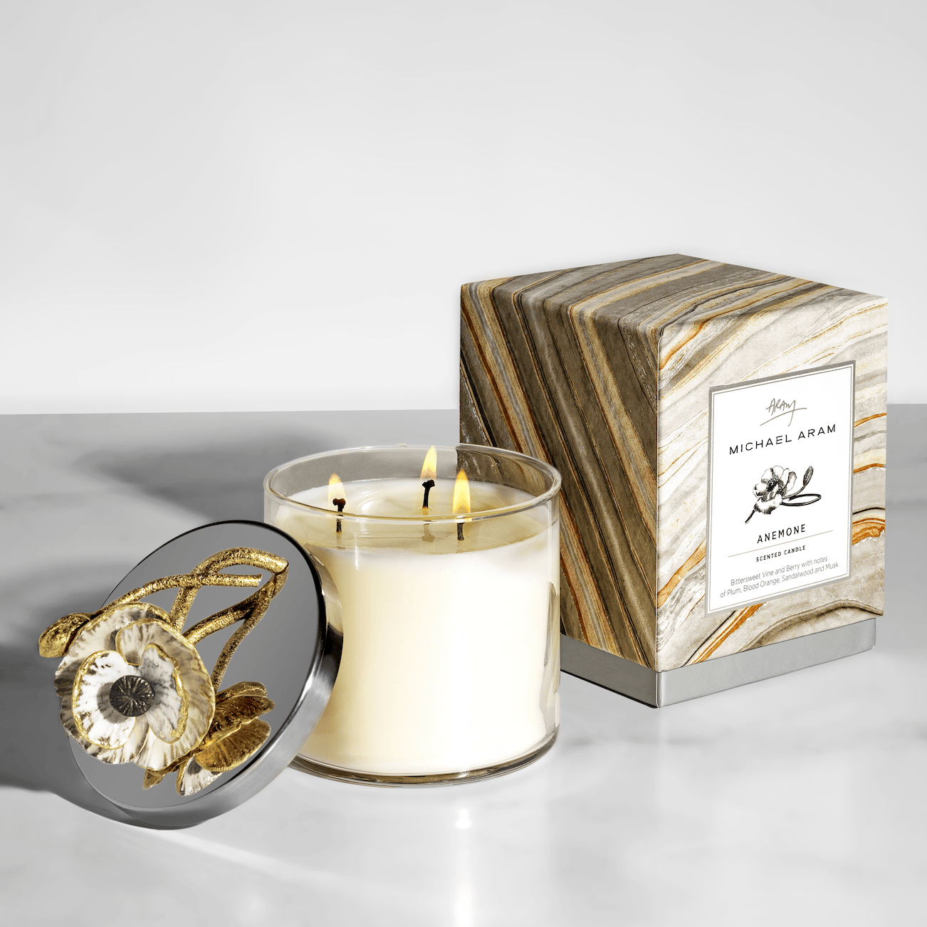 Anemone Scented Candle - Floral Aromatherapy Soy Wax Candle for Home, Relaxation & Romantic Ambiance - Perfect for Bedroom, Bathroom & Gift Giving