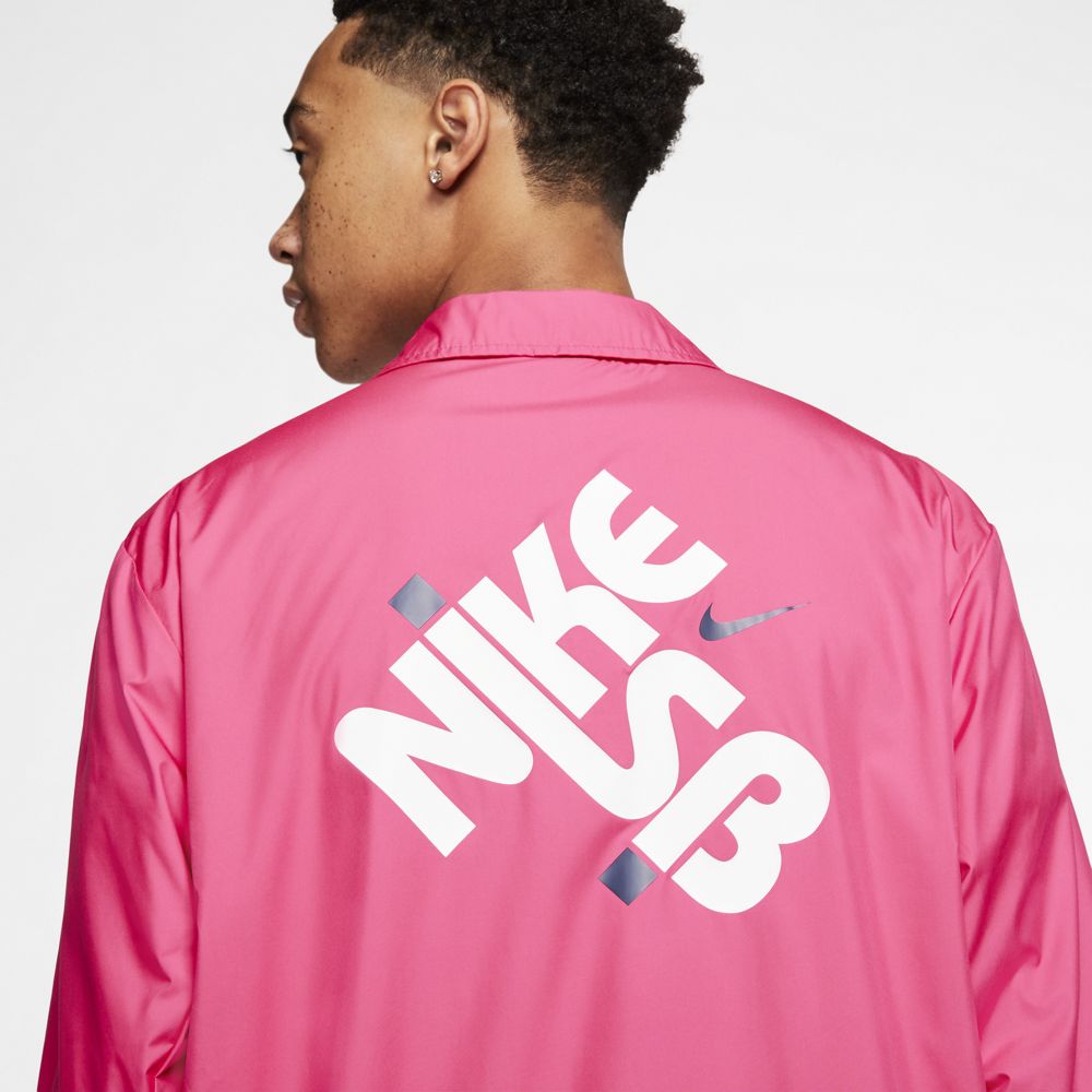 Nike SB Men's Skateboarding Jacket - Watermelon/White - Lightweight & Durable for Skateboarding, Streetwear & Outdoor Activities