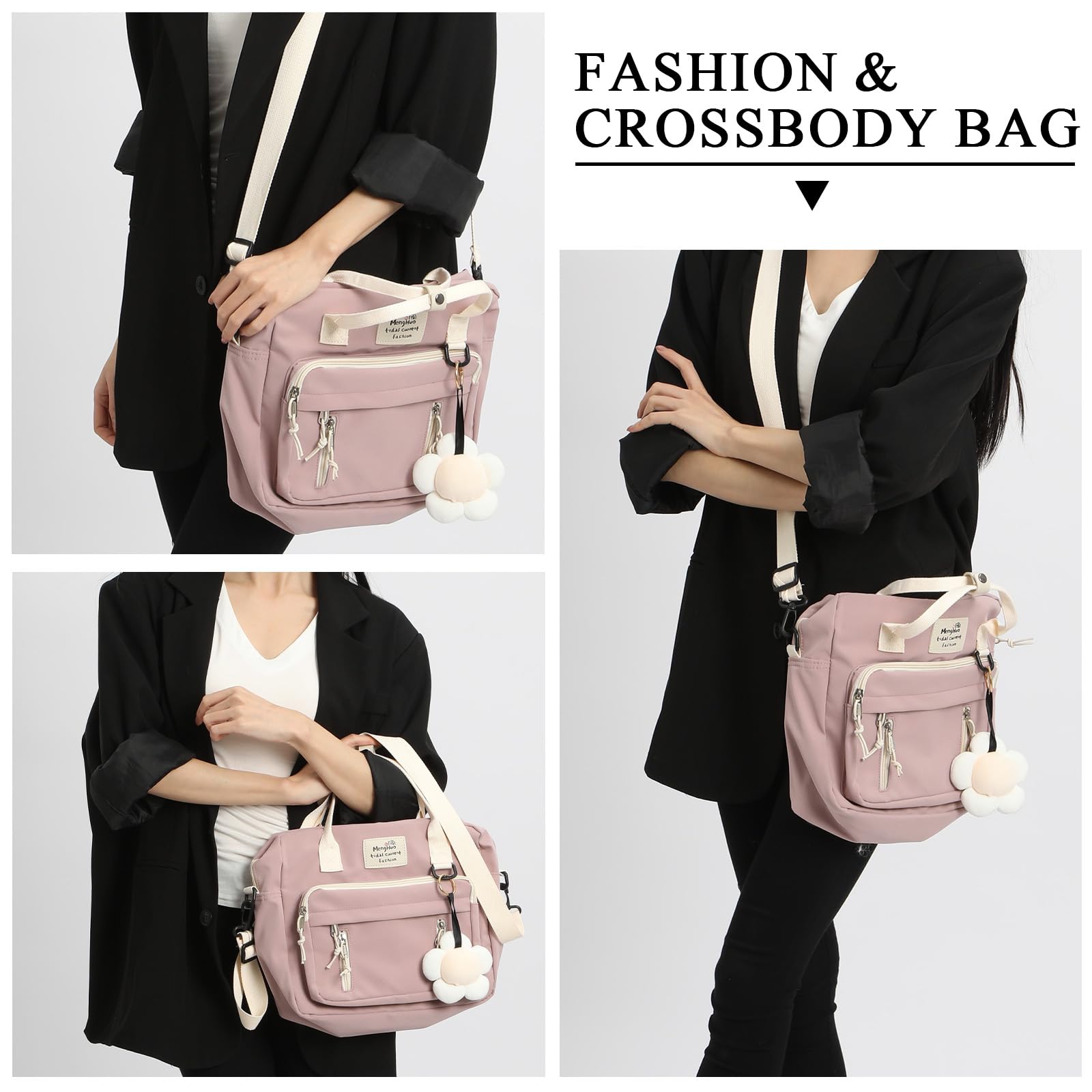Stylish Kawaii Messenger Bag - Japanese Cute Crossbody Backpack with Aesthetic Ita Bag & Accessories | Perfect for School, Travel & Anime Conventions