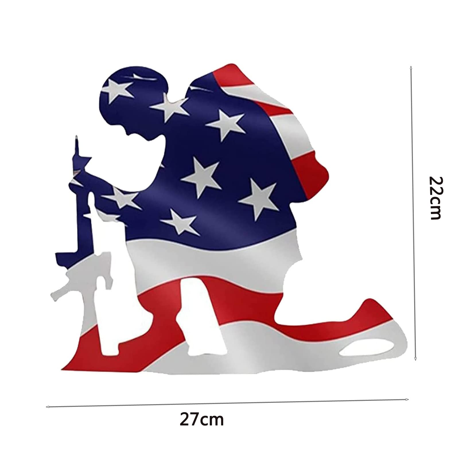 BinaryABC Memorial Day Decorations - Patriotic 4th of July Signs & Independence Day Outdoor Lawn Decor (22cm) - Perfect for Front Yard, Backyard, and Party Decorations