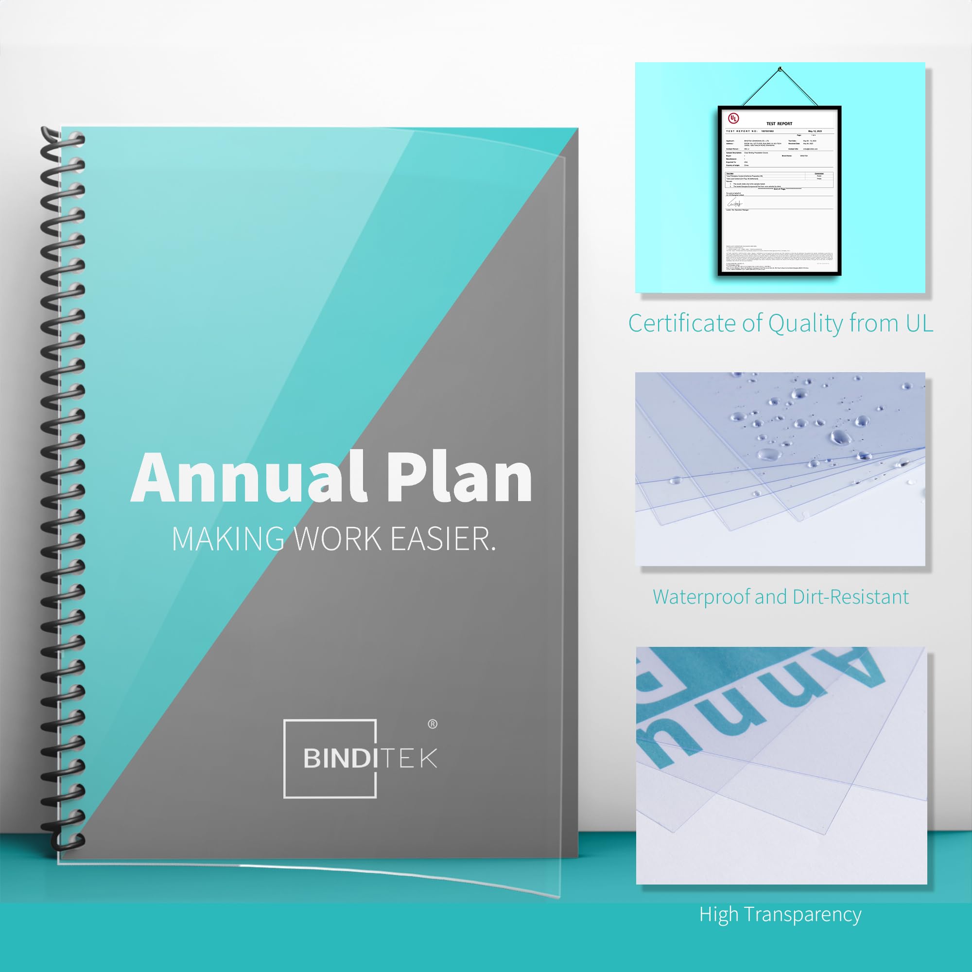 Clear PVC Binding Covers 8.75x11.25