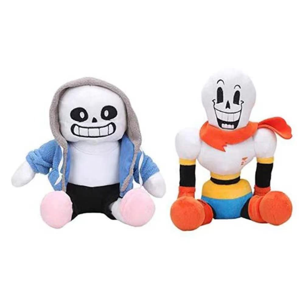 Undertale Plush Toys Set - Sans & Papyrus Stuffed Dolls (2pcs) | Cute Collectible Figures for Fans, Gifts, and Gaming Room Decor