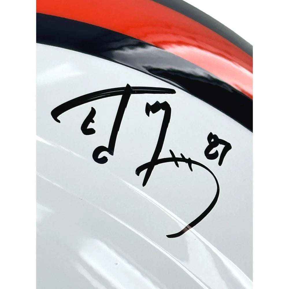 Authentic Denver Broncos Signed Helmet - John Elway, Shannon Sharpe, Ed McCaffrey & Rod Smith Autographs with COA - Perfect for NFL Memorabilia Collectors & Broncos Fans Display