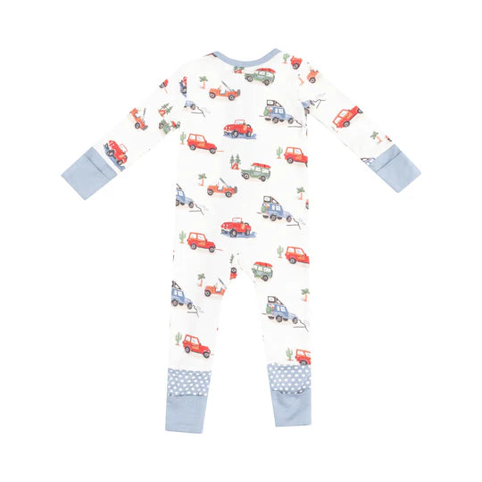 Bamboo 2-Way Zipper Romper for Baby - Soft & Breathable Unisex Jumpsuit - Perfect for Off-Road Adventures & Outdoor Play