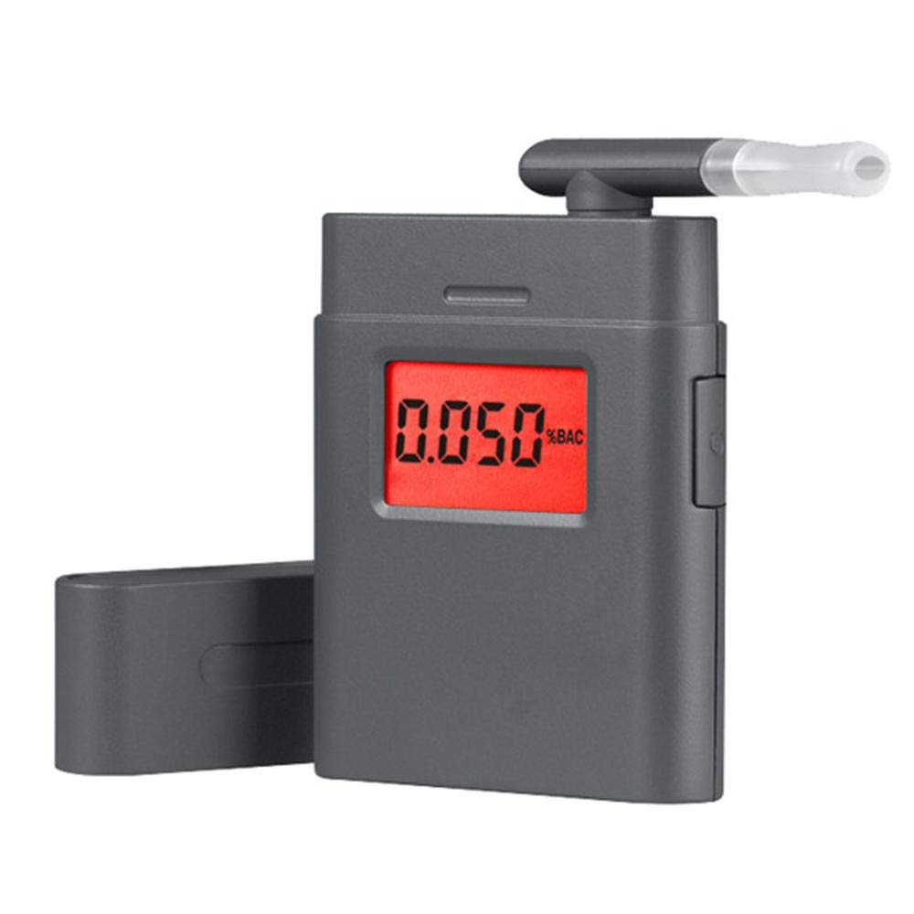 Professional Breath Alcohol Tester with LCD Digital Display - Portable Police-Grade Breathalyzer for Personal & Workplace Safety | Includes Mouthpieces for Accurate BAC Testing | Perfect for Nightlife, Driving Safety, and Workplace Compliance
