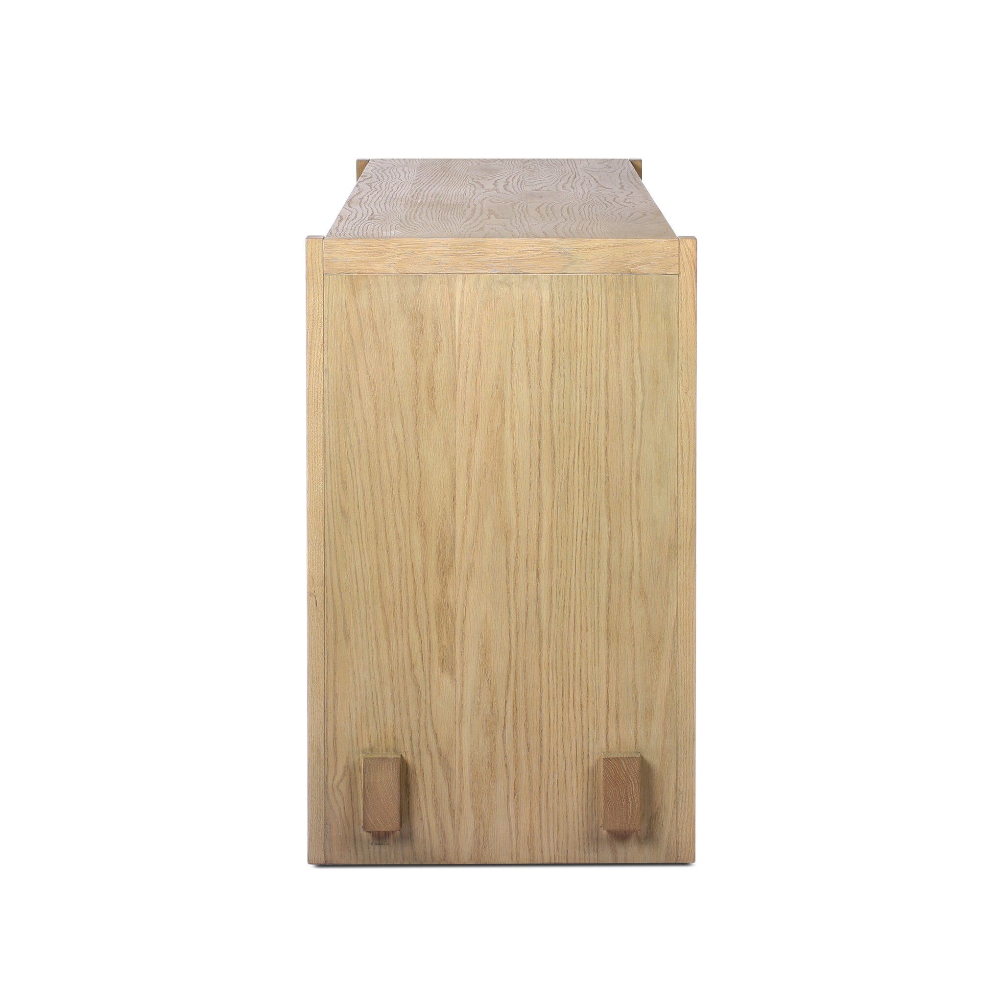 Aramis 6-Drawer Dresser in Sandy Oak Resawn Finish - Perfect for Bedroom Storage and Organization