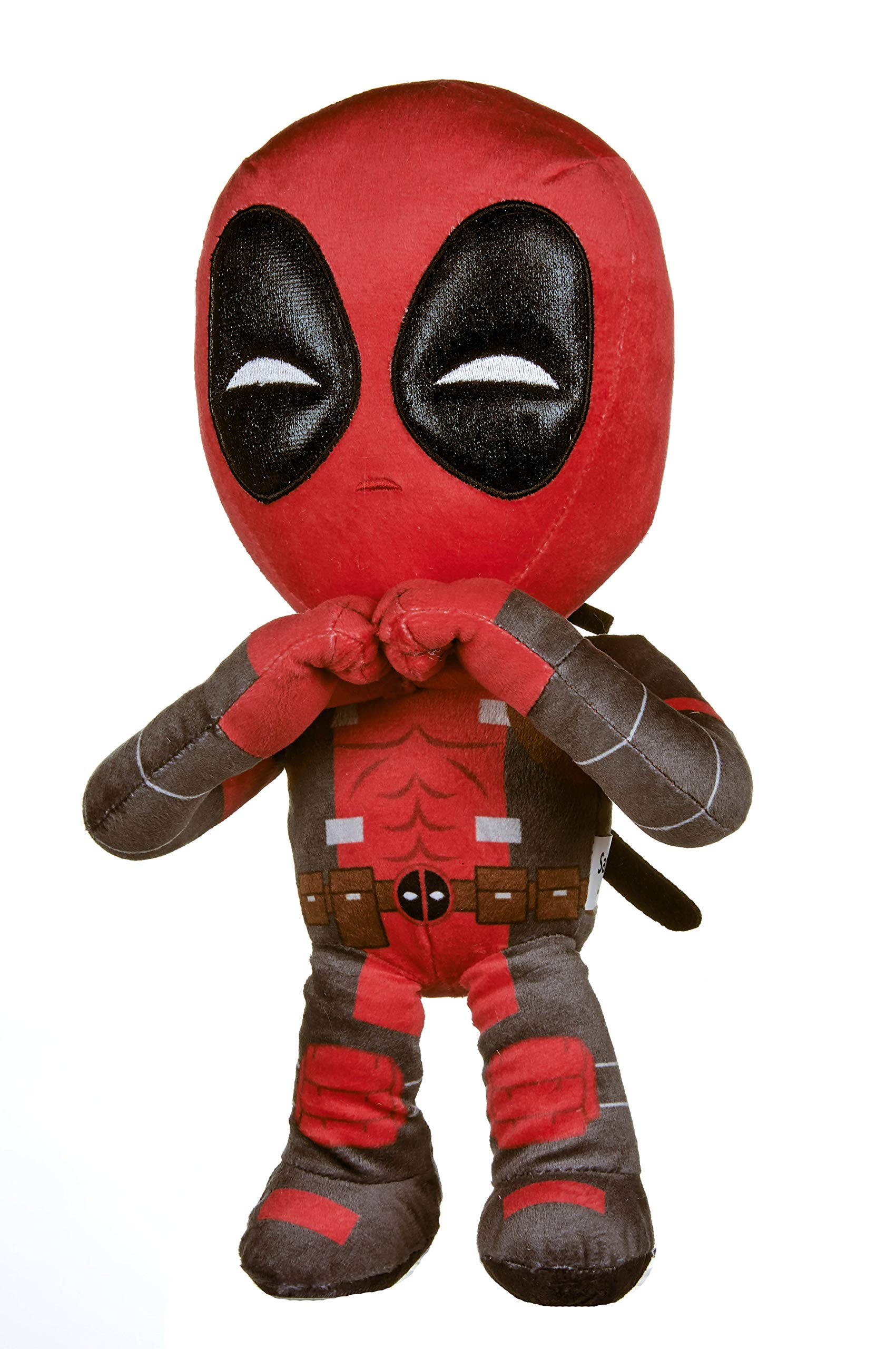 Deadpool 12 Inch Marvel Superhero Plush Stuffed Toy with Heart Sign - Perfect Gift for Fans, Collectors & Kids Room Decor