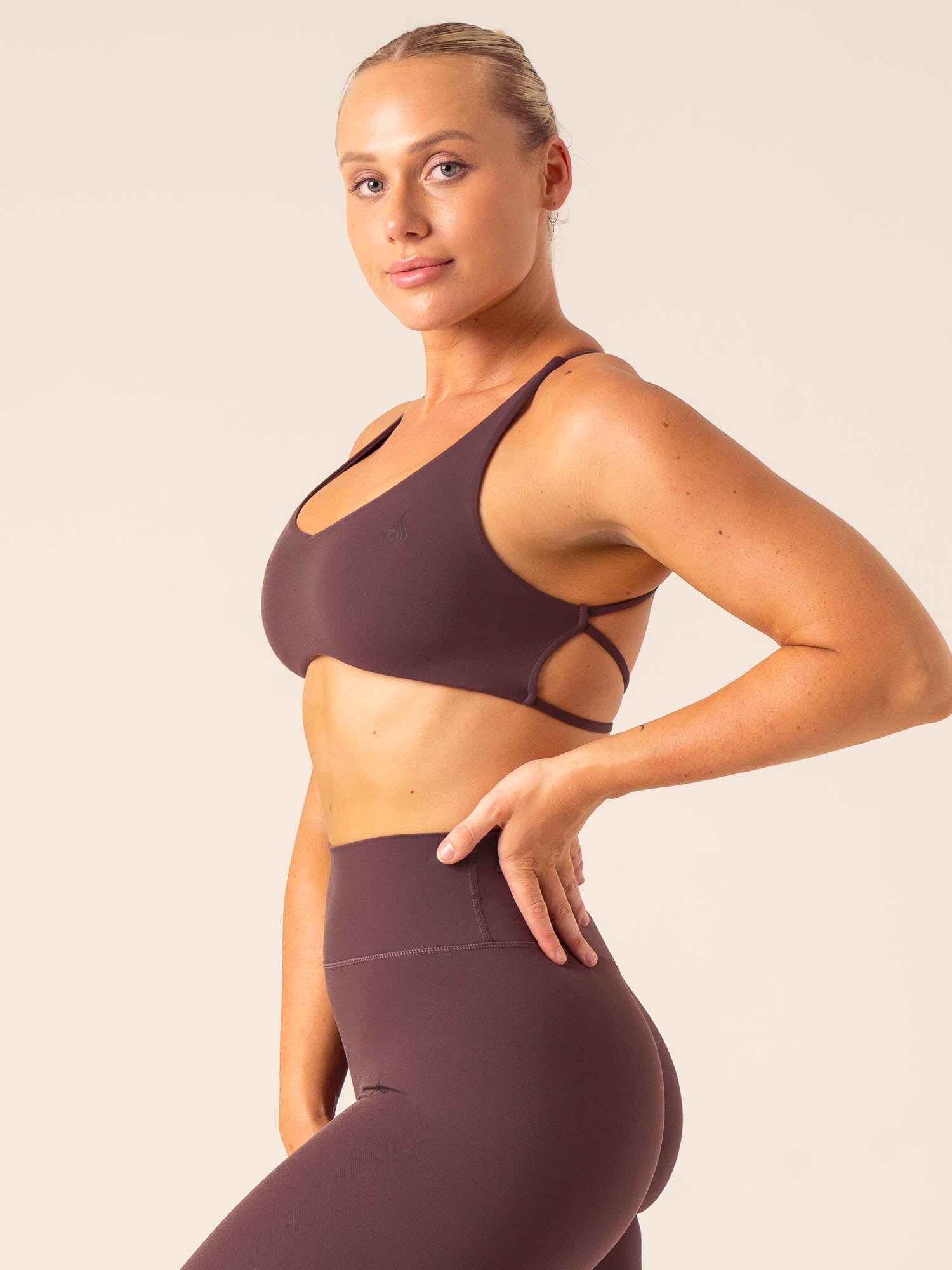 NKD Embody Sports Crop Top - Plum Color - Perfect for Yoga, Running & Gym Workouts