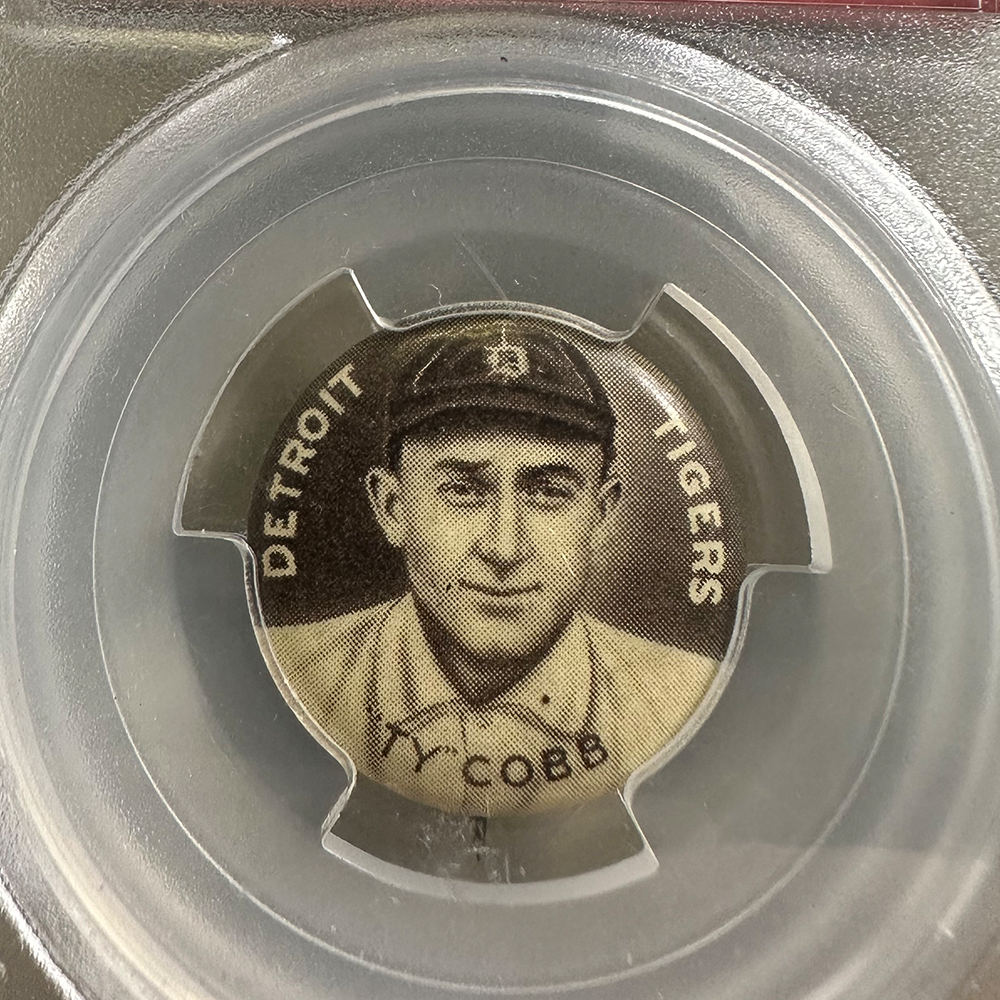 1910 Ty Cobb Sweet Caporal Pins PSA 5 EX Condition - Rare Vintage Baseball Collectible for Display & Investment