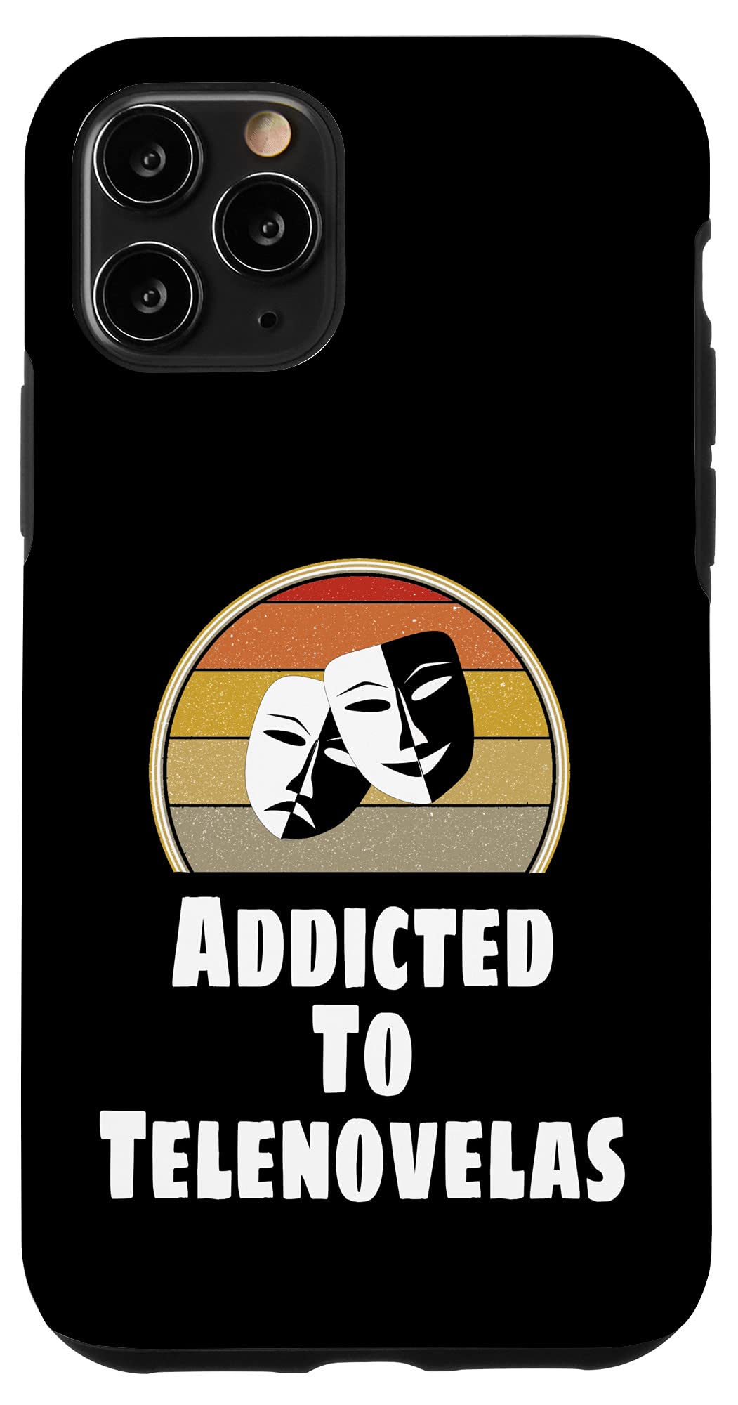 iPhone 11 Pro Case - Mexican Soap Opera Retro Design | Addicted to Telenovelas | Durable Protective Phone Cover for Daily Use, Travel & Gift Giving