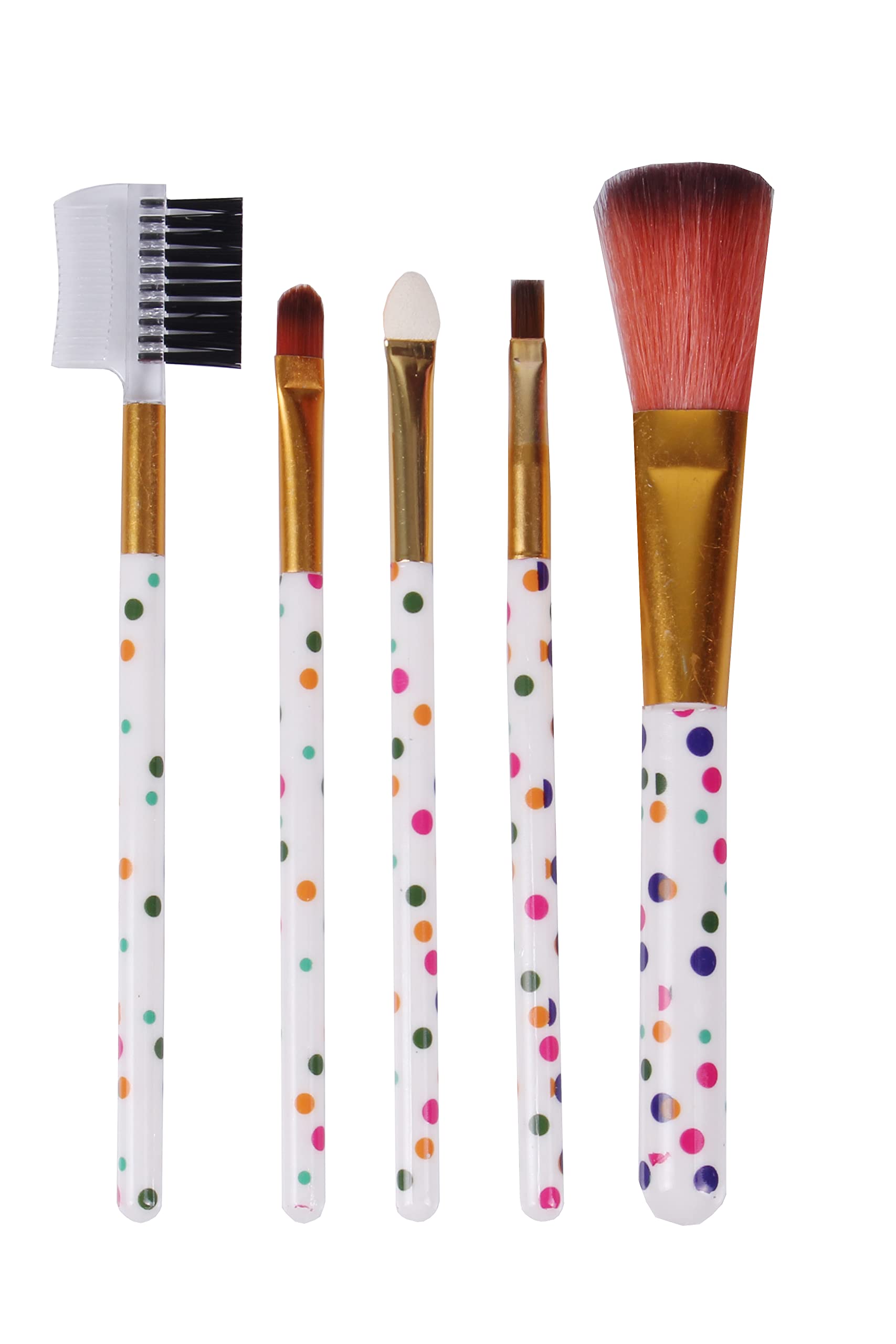 **Mattina Professional 5-Piece Eye Beautifier Brush Set - Premium Synthetic Eyeliner, Eyeshadow & Groomer Kit for Women & Girls - Perfect for Makeup Artists & Daily Beauty Routine**