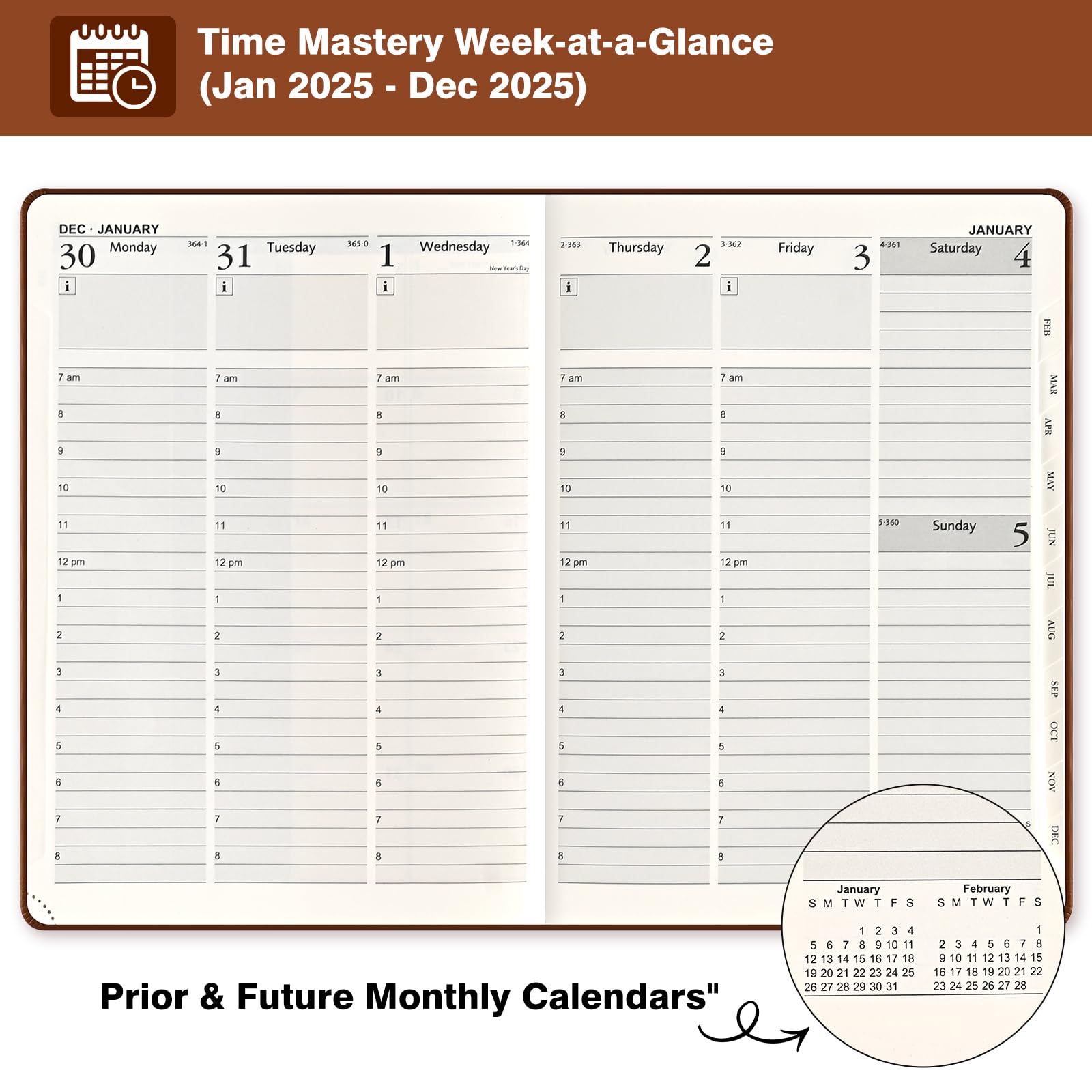 SUIN 2025 Planner - Monthly Weekly Daily Appointment Book, 6.5