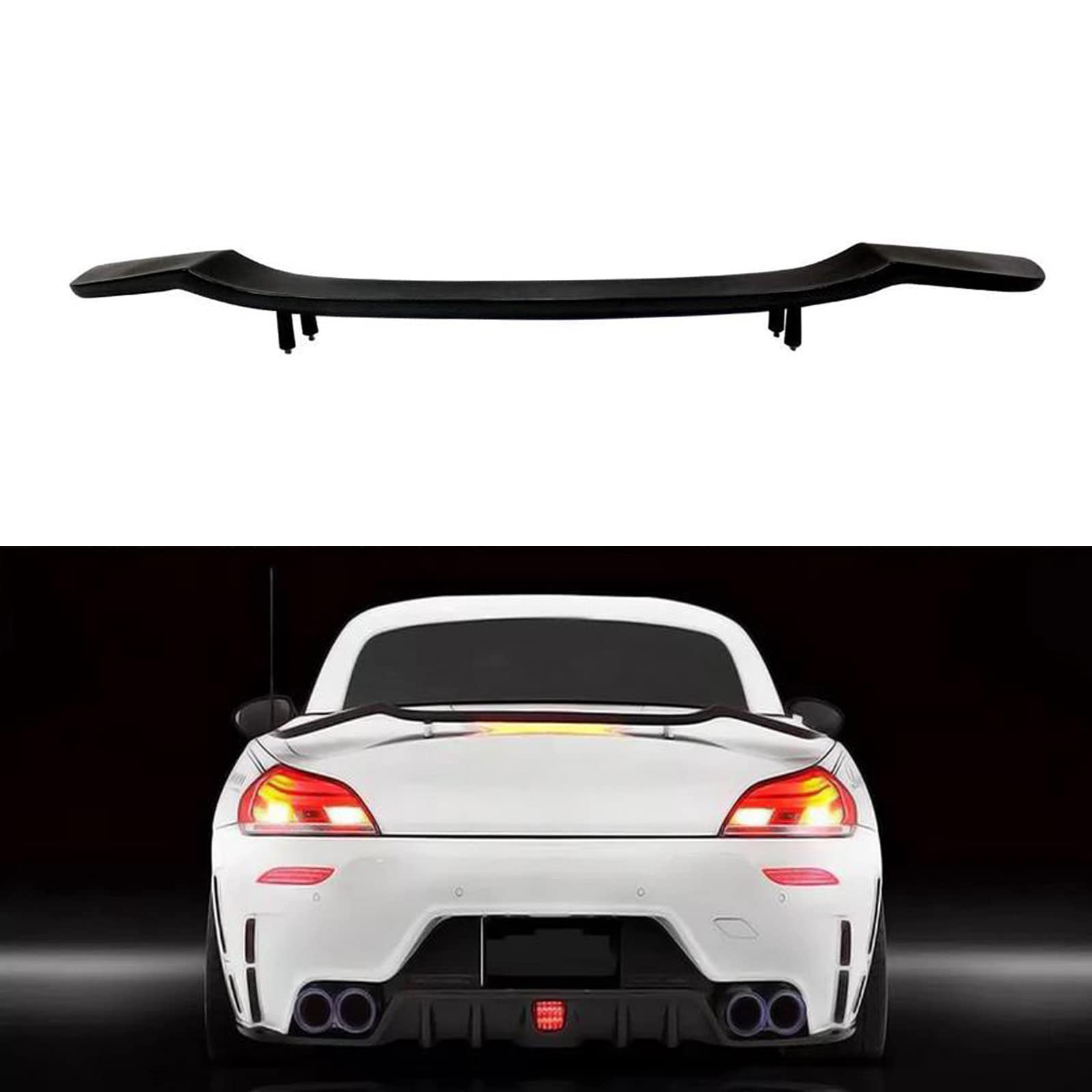 Universal Carbon Fiber Rear Spoiler Wing for BMW Z4, Audi TT, Chevy Camaro & Ford Mustang - High-Performance Trunk Lid Tail Spoiler for Sporty Look & Aerodynamics