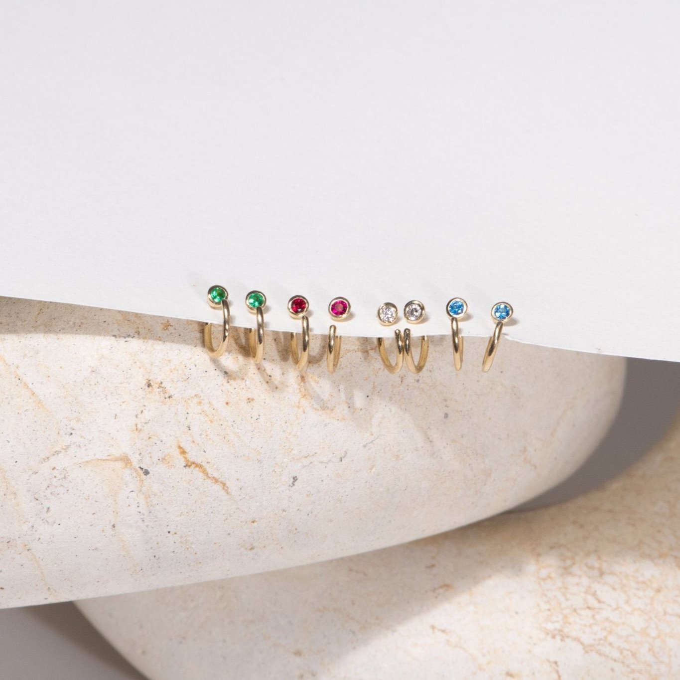 14k Yellow Gold Cubic Zirconia Ear Cuff - Elegant Cartilage Hoop Earrings for Women - Perfect for Parties, Weddings & Everyday Wear