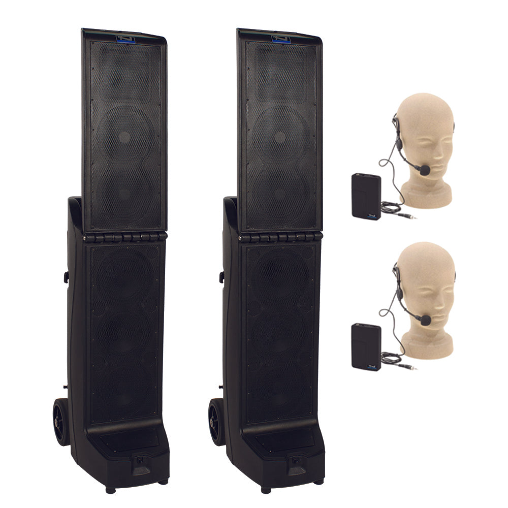 Anchor Audio Bigfoot XU2-R Portable PA Speaker System with 2 Wireless Microphones - Perfect for Outdoor Events, Live Performances & Public Speaking