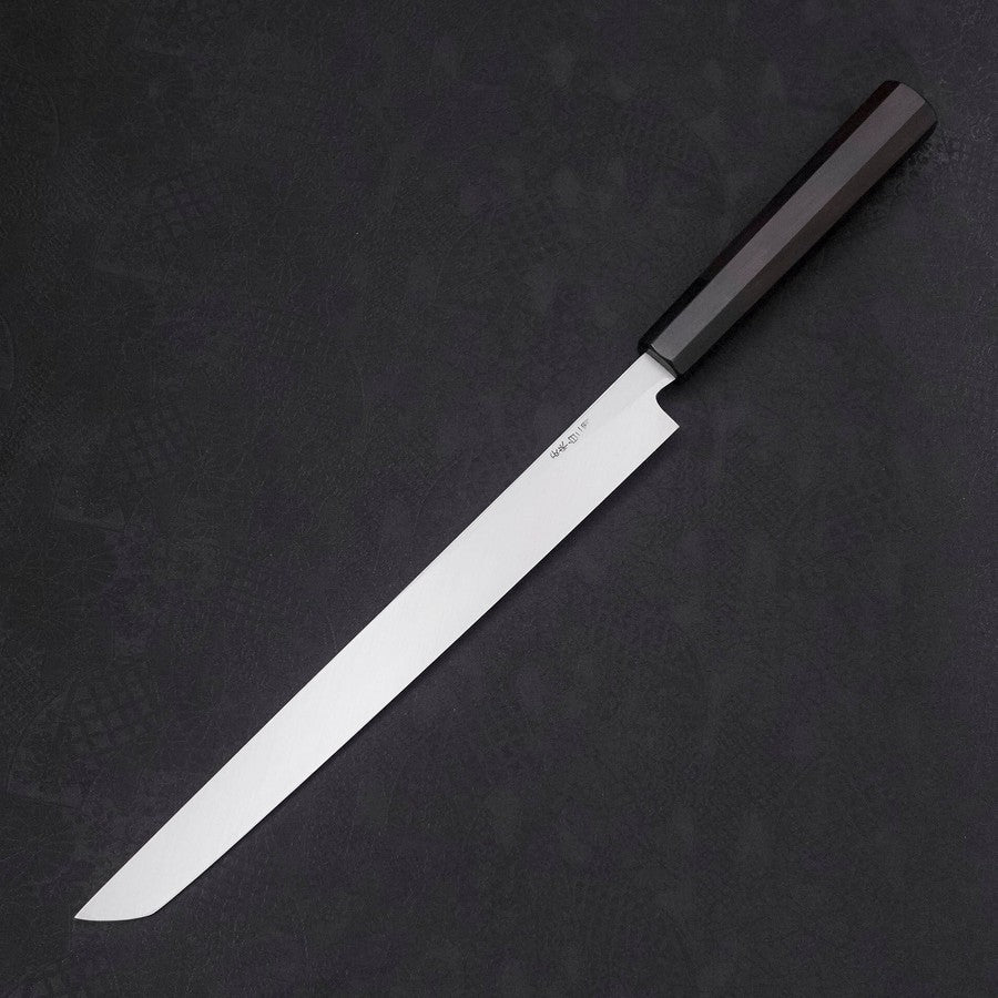 Premium Sakimaru Takohiki Japanese Knife - White Steel #2, Kasumi Finish, Buffalo Ebony Handle, 270mm - Perfect for Sushi, Sashimi & Precision Cutting