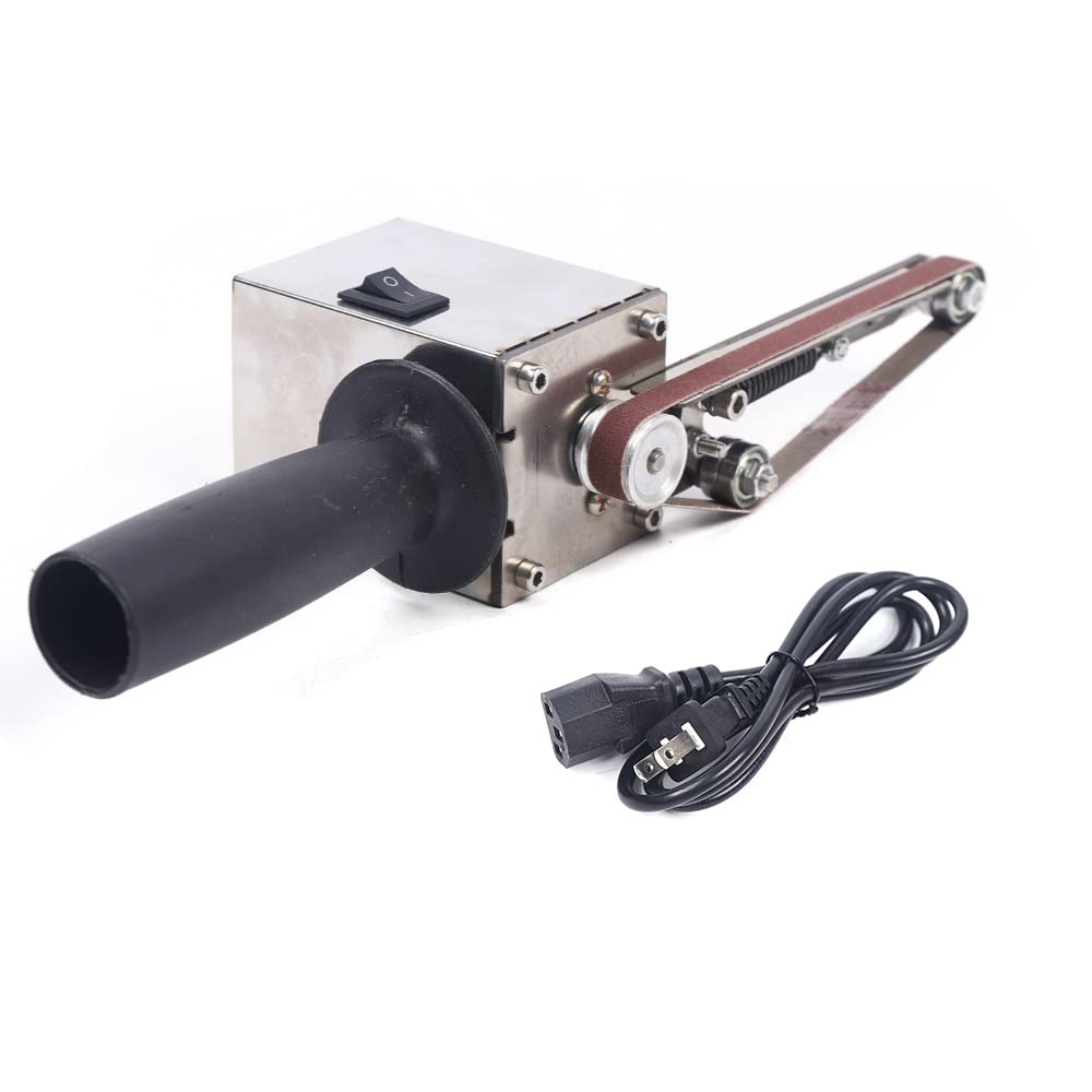 Electric Belt Sander - 130W Portable Handheld Belt Grinder with 795 Motor for Woodworking, Metal Polishing & DIY Projects - Multifunctional Sanding Machine for Home & Workshop Use