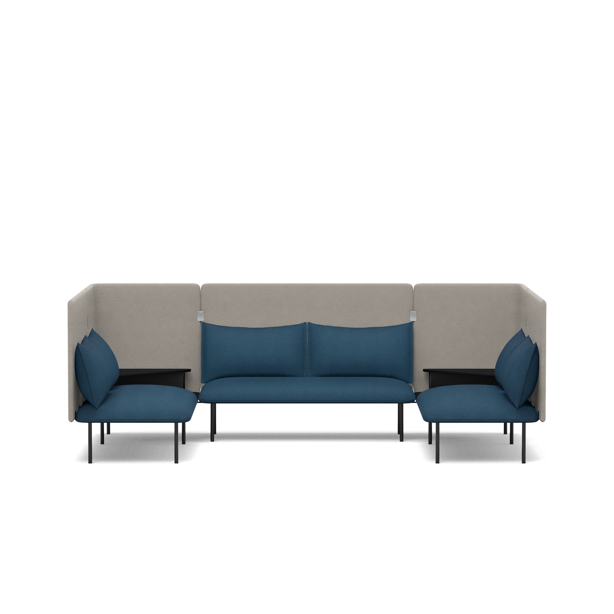 QT Adaptable Collab Lounge Sofa - Modular Sectional Couch for Office & Home - Perfect for Collaborative Workspaces, Living Rooms, and Lounge Areas