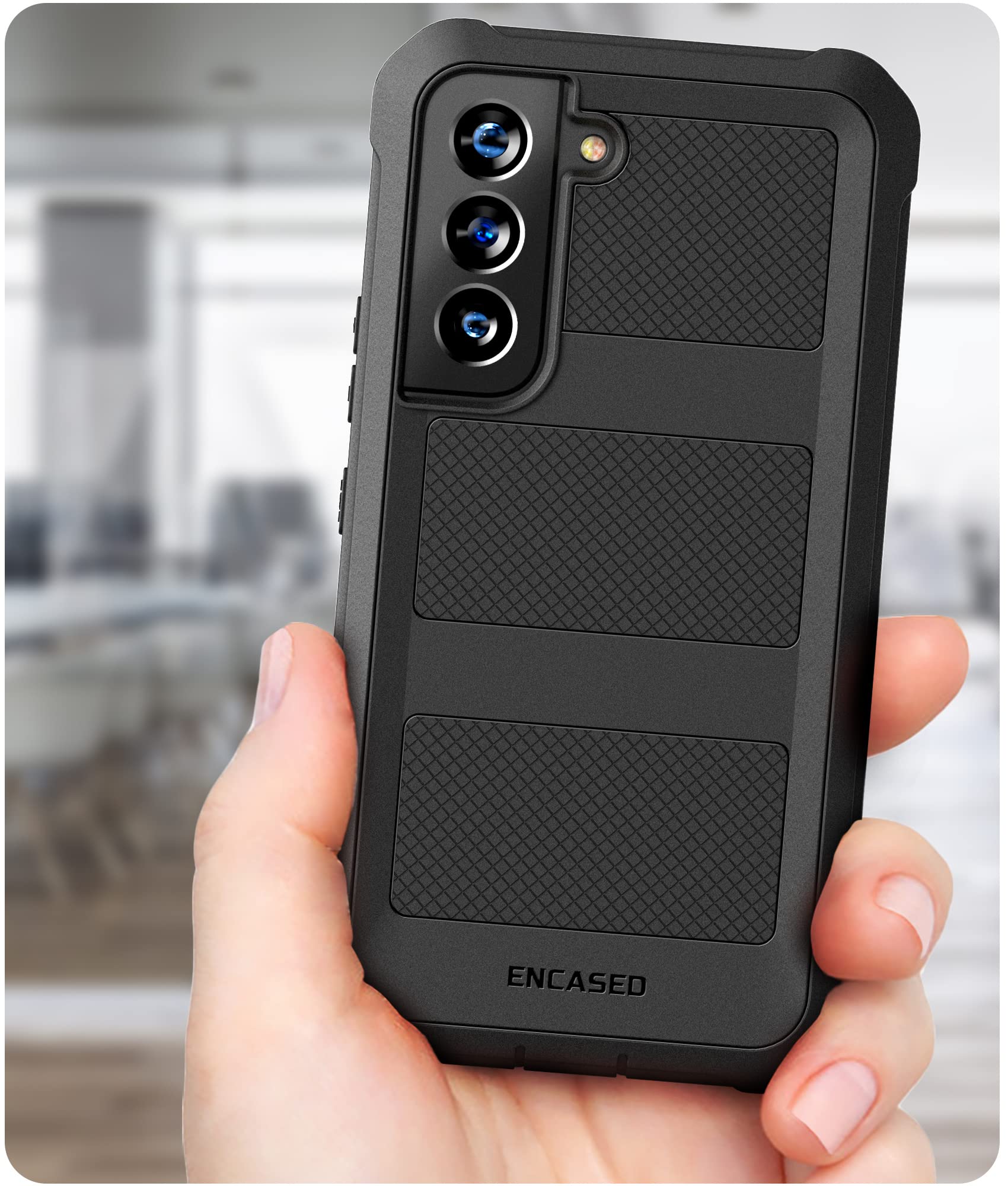 Falcon Samsung Galaxy S22 Case - Full Body Protection (Black) for Daily Use & Travel
