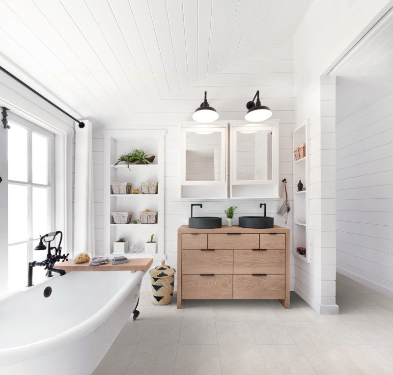 Coretec Pro Tile Serena Limestone 12x24 Waterproof Luxury Vinyl Plank Flooring - Perfect for Living Room, Kitchen & High-Traffic Areas