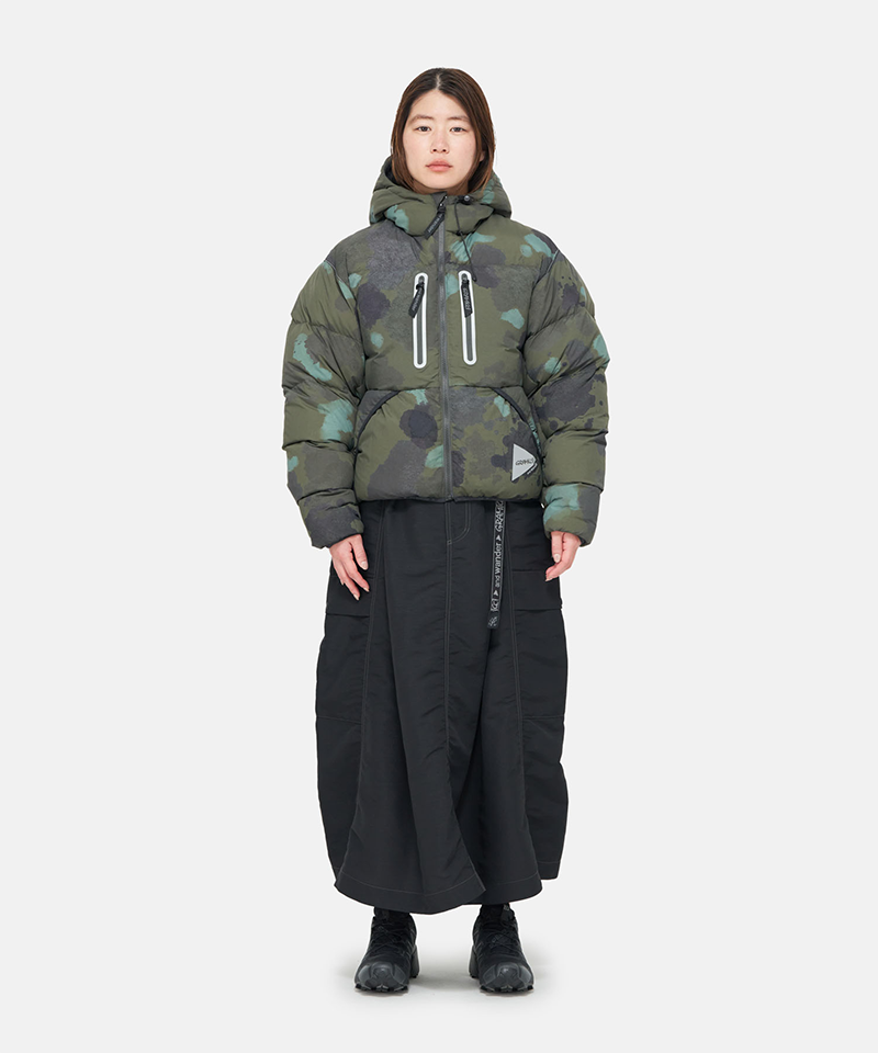 Gramicci x and wander Women's Down Jacket - Lightweight Warm Winter Coat for Outdoor Adventures & Urban Style