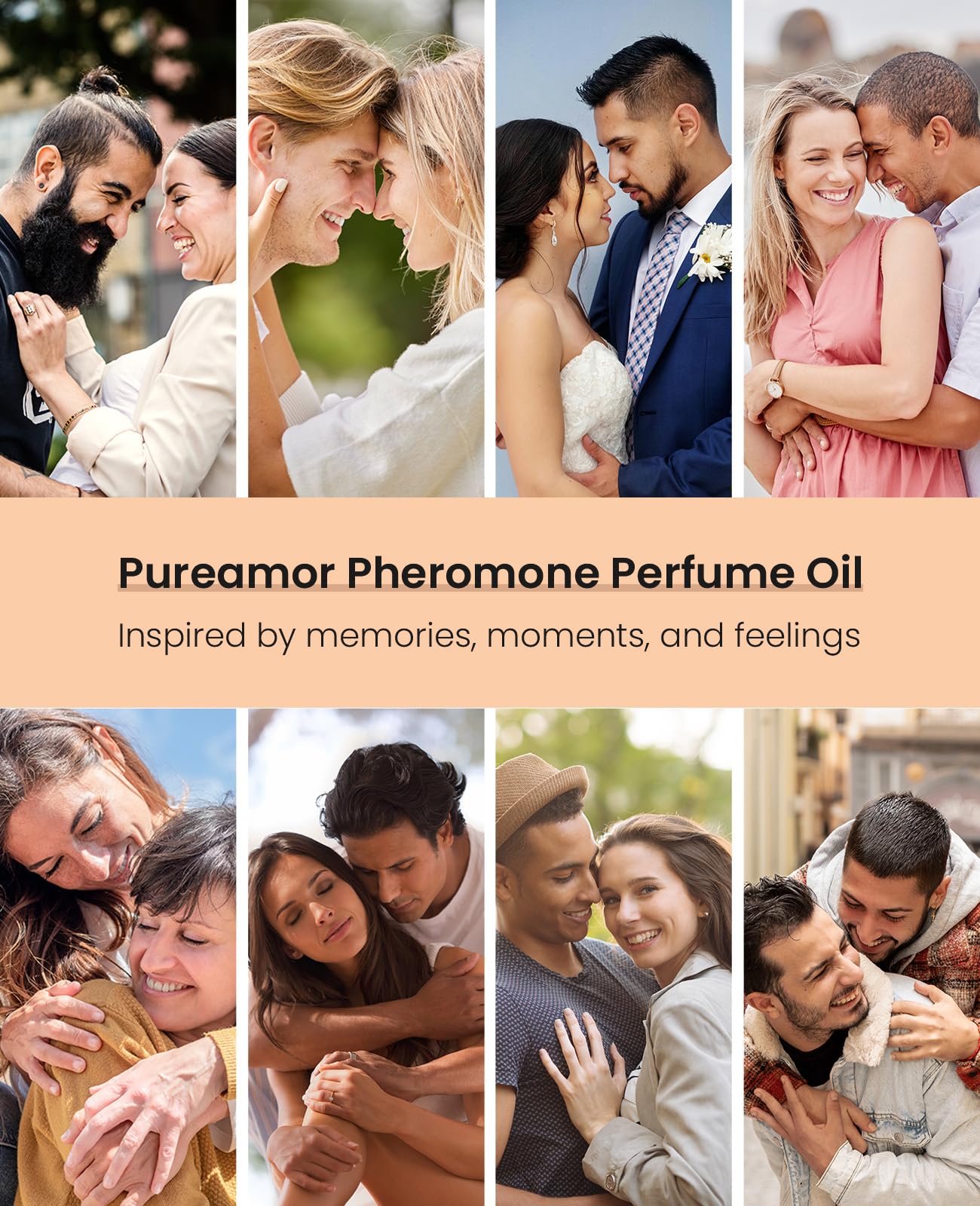 Pheromone Perfume Oil for Women & Men - No. 44 Strawberry & Cake Scent with Cream, Cassis Leaves, Lily, Apple, Woods & Amber | 0.34oz Travel Size Spray | Romantic Dates, Night Out, Special Occasions